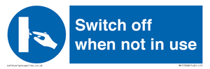 MV15368: Switch off when not in use