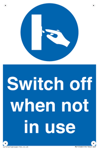 MV15368: Switch off when not in use