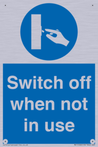 MV15368: Switch off when not in use