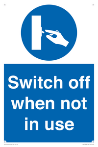 MV15368: Switch off when not in use