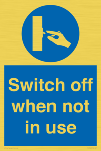 MV15368: Switch off when not in use