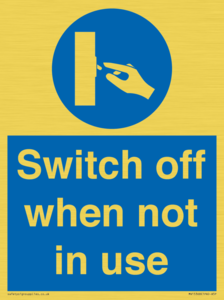 MV15368: Switch off when not in use