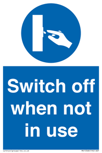 MV15368: Switch off when not in use
