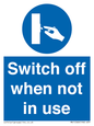 MV15368: Switch off when not in use