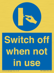 MV15368: Switch off when not in use