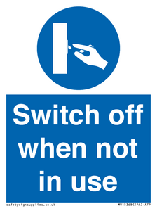 MV15368: Switch off when not in use