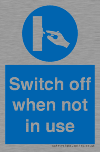 MV15368: Switch off when not in use