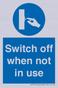 MV15368: Switch off when not in use