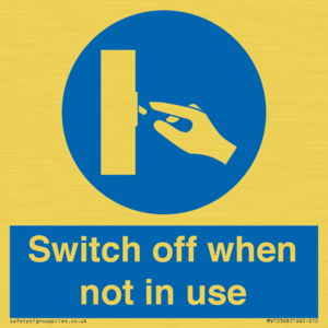 MV15368: Switch off when not in use