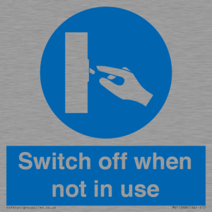 MV15368: Switch off when not in use
