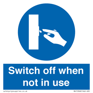 MV15368: Switch off when not in use