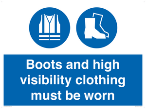 MV15407: Boots and high visibility clothing must be worn