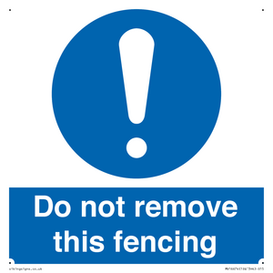 MV16674: Do not remove this fencing