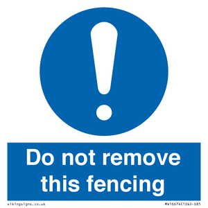 MV16674: Do not remove this fencing