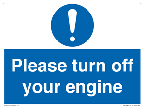 MV16901: Please turn off your engine