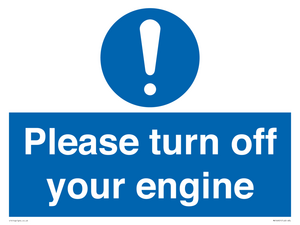 MV16901: Please turn off your engine