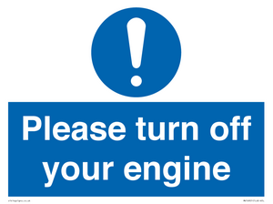 MV16901: Please turn off your engine