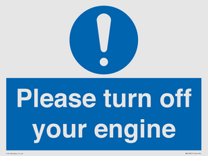 MV16901: Please turn off your engine