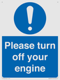 MV16901: Please turn off your engine