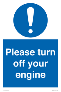 MV16901: Please turn off your engine