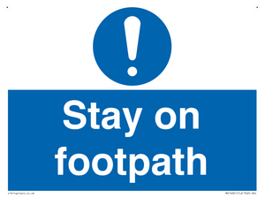 MV16921: Stay on footpath