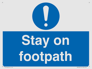 MV16921: Stay on footpath
