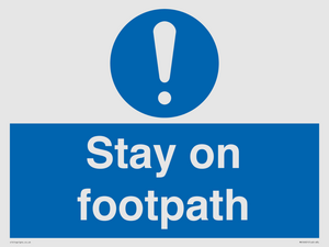 MV16921: Stay on footpath