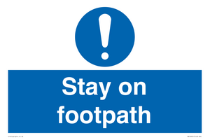 MV16921: Stay on footpath