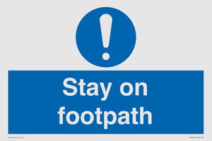 MV16921: Stay on footpath