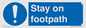 MV16921: Stay on footpath
