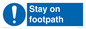 MV16921: Stay on footpath