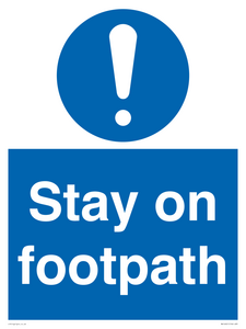 MV16921: Stay on footpath
