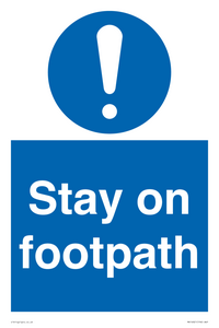 MV16921: Stay on footpath