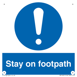 MV16921: Stay on footpath
