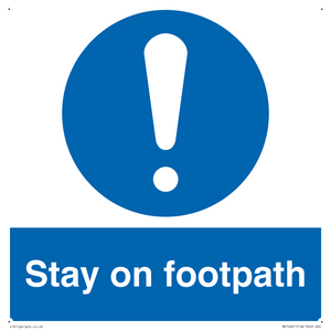 MV16921: Stay on footpath