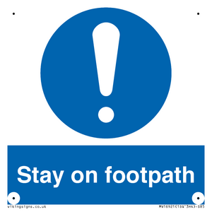 MV16921: Stay on footpath