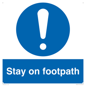 MV16921: Stay on footpath