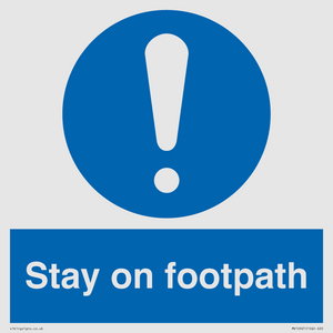 MV16921: Stay on footpath
