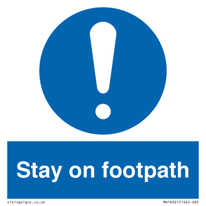 MV16921: Stay on footpath
