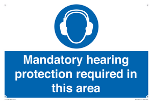 MV17045: Mandatory hearing protection required in this area