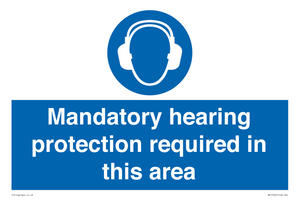 MV17045: Mandatory hearing protection required in this area
