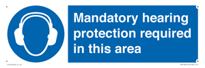 MV17045: Mandatory hearing protection required in this area