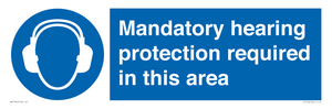 MV17045: Mandatory hearing protection required in this area
