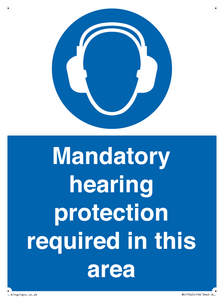 MV17045: Mandatory hearing protection required in this area