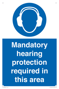 MV17045: Mandatory hearing protection required in this area