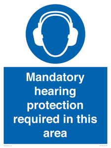 MV17045: Mandatory hearing protection required in this area