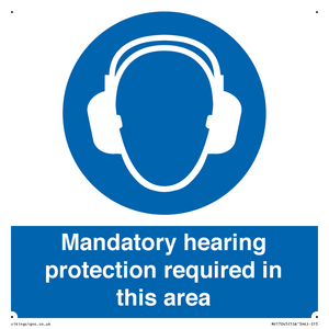 MV17045: Mandatory hearing protection required in this area