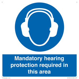 MV17045: Mandatory hearing protection required in this area