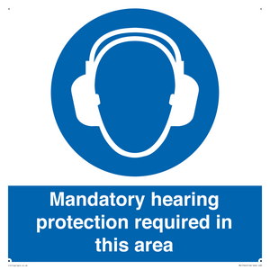 MV17045: Mandatory hearing protection required in this area