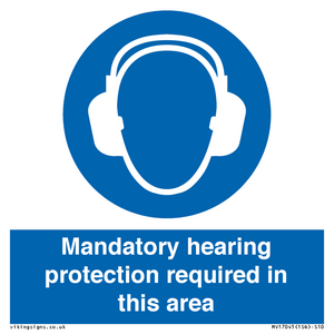 MV17045: Mandatory hearing protection required in this area